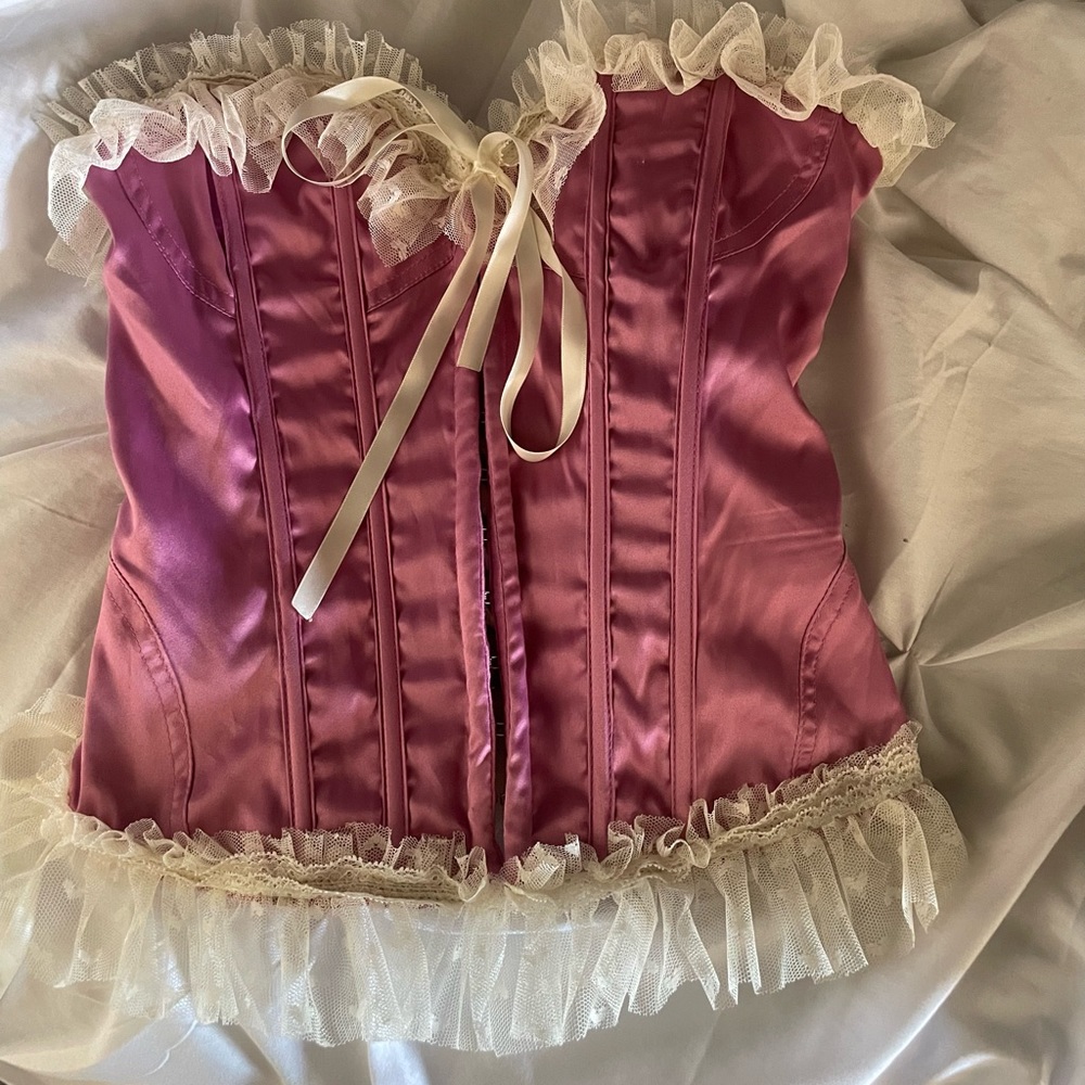 vintage pink corset